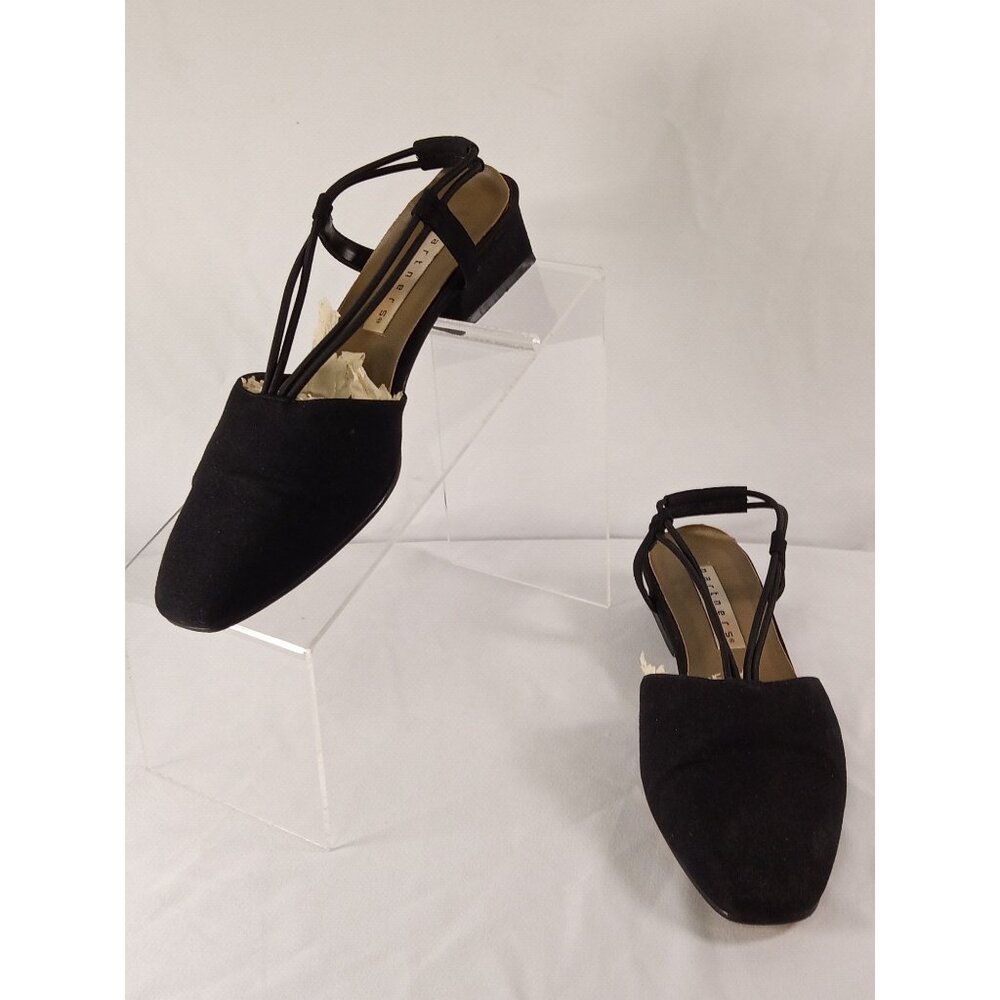 partners Original Box Women's Kalee Black Slingback Heels Size 7.5 1 inch heel